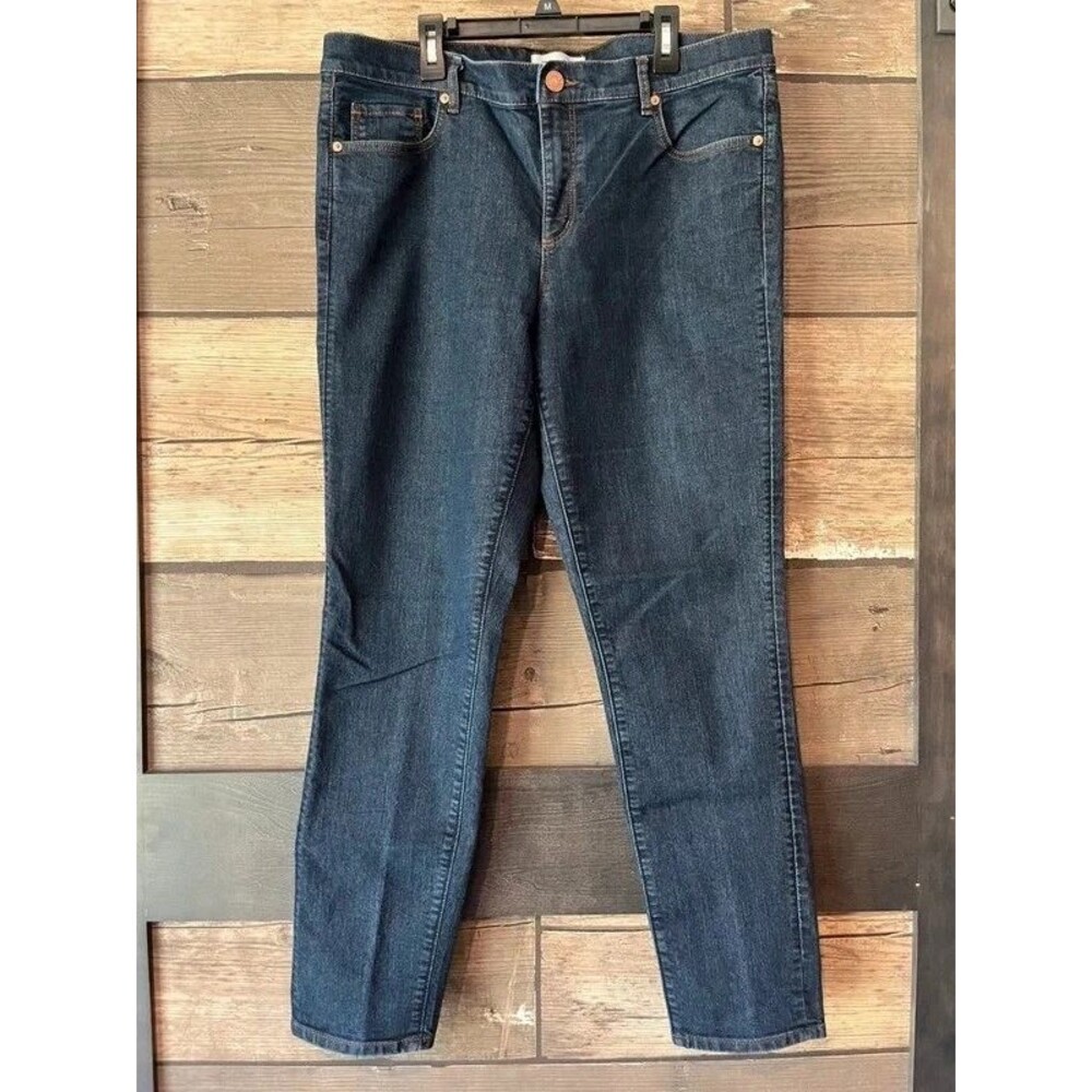 Loft Dark Modern Skinny Jeans 14 32 Womens